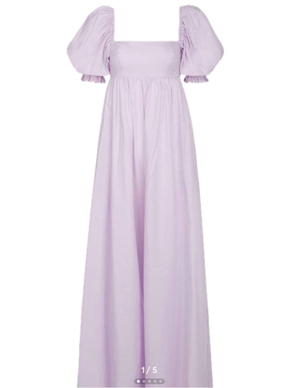 Selkie Lavender Puff-Sleeve Jumpsuit